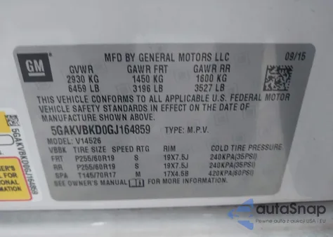 2016 Buick Enclave Leather из США, поврежденный, VIN 5GAKVBKD0GJ164859